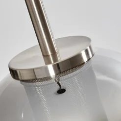 Suspension Verre Fumé-hofstein Suspension Verre 15 cm Koyoto Noir, Argenté, 1 lumière