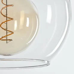 hofstein Suspension Verre 25 cm Koyoto Noir, Argenté, 1 lumière