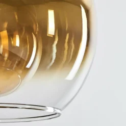 hofstein Suspension Verre 25 cm Koyoto Noir, Argenté, 1 lumière