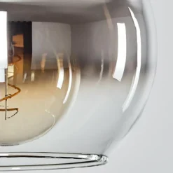 Suspension Verre Fumé-hofstein Suspension Verre 25 cm Koyoto Acier brossé, 1 lumière