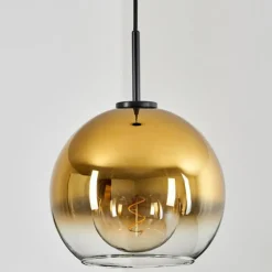 hofstein Suspension Verre 25 cm Koyoto Acier brossé, 1 lumière