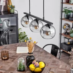 Suspension Verre Fumé-hofstein Suspension Verre 15 cm Koyoto Fumé, 3 lumières