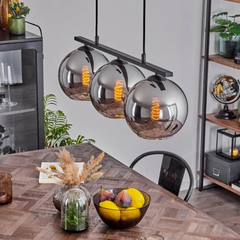 Suspension Verre Fumé-hofstein Suspension Verre 20 cm Koyoto Fumé, 3 lumières