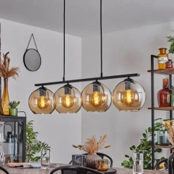 hofstein Suspension Verre 20 cm Koyoto Ambre, 4 lumières