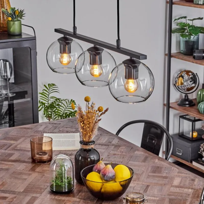 hofstein Suspension Verre 15 cm Koyoto Clair, 3 lumières