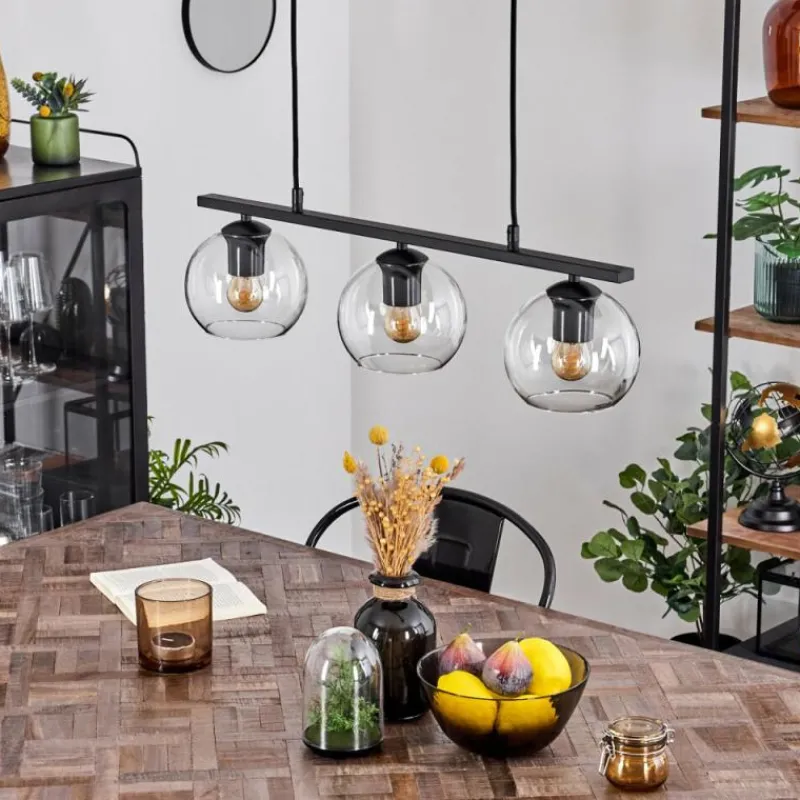 hofstein Suspension Verre 15 cm Koyoto Clair, 3 lumières