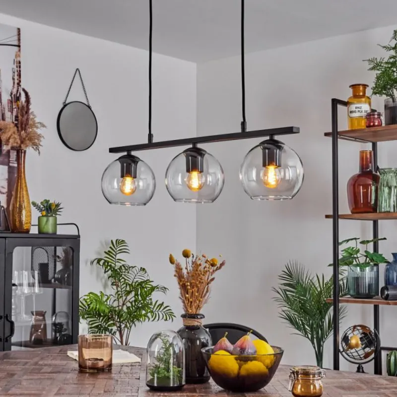 hofstein Suspension Verre 15 cm Koyoto Clair, 3 lumières