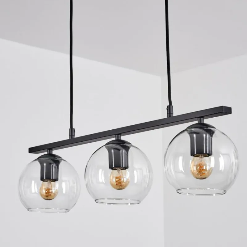 hofstein Suspension Verre 15 cm Koyoto Clair, 3 lumières