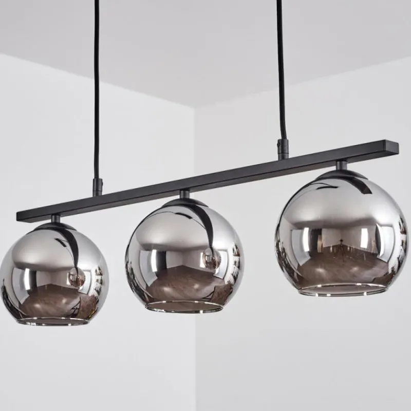 hofstein Suspension Verre 15 cm Koyoto Chrome, 3 lumières