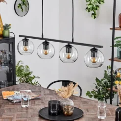 hofstein Suspension Verre 15 cm Koyoto Clair, 4 lumières