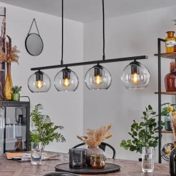 hofstein Suspension Verre 15 cm Koyoto Clair, 4 lumières