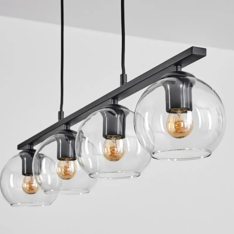 hofstein Suspension Verre 15 cm Koyoto Clair, 4 lumières