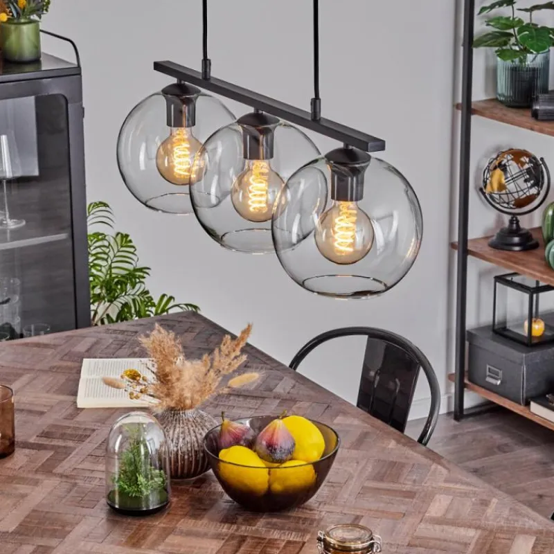 hofstein Suspension Verre 20 cm Koyoto Clair, 3 lumières