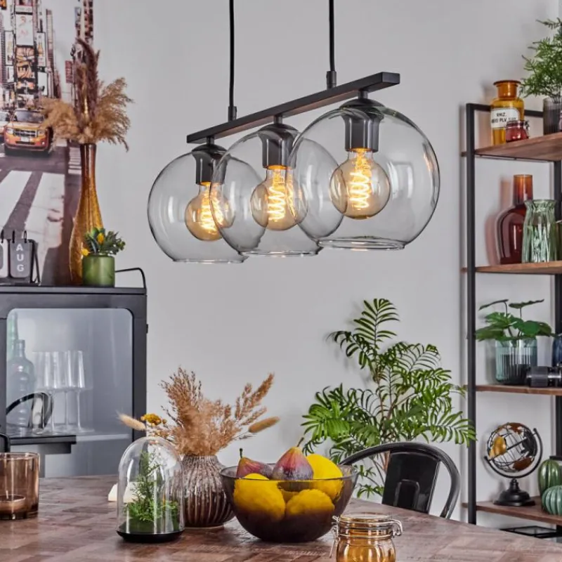 hofstein Suspension Verre 20 cm Koyoto Clair, 3 lumières