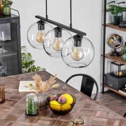 hofstein Suspension Verre 20 cm Koyoto Clair, 3 lumières