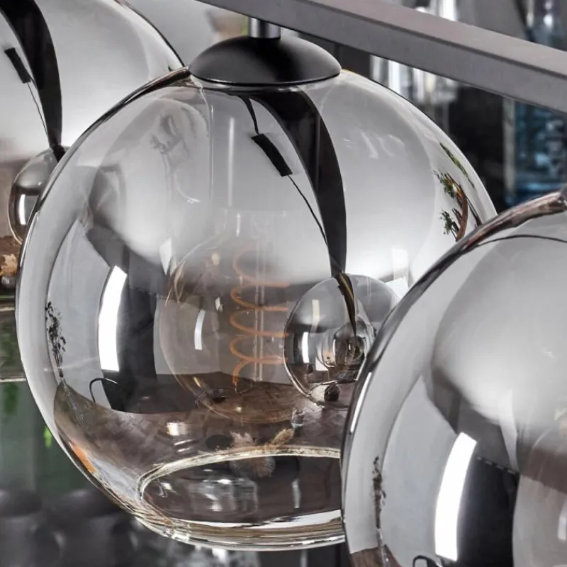 Suspension Verre Fumé-hofstein Suspension Verre 20 cm Koyoto Fumé, 4 lumières