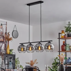 Suspension Verre Fumé-hofstein Suspension Verre 20 cm Koyoto Fumé, 4 lumières