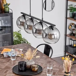 Suspension Verre Fumé-hofstein Suspension Verre 20 cm Koyoto Fumé, 4 lumières