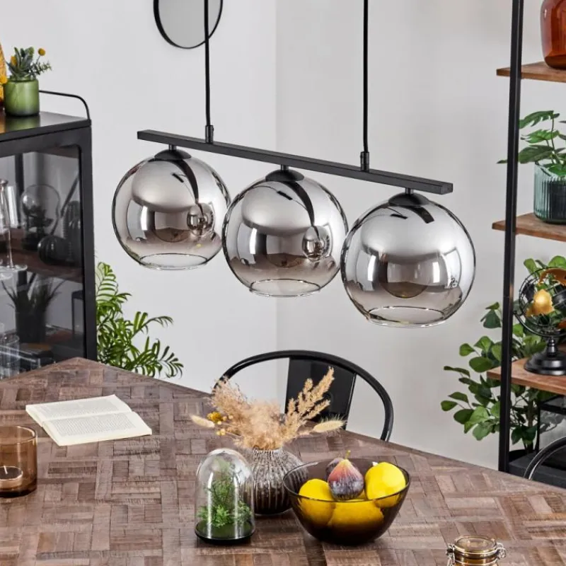 Suspension Verre Fumé-hofstein Suspension Verre 20 cm Koyoto Fumé, 3 lumières