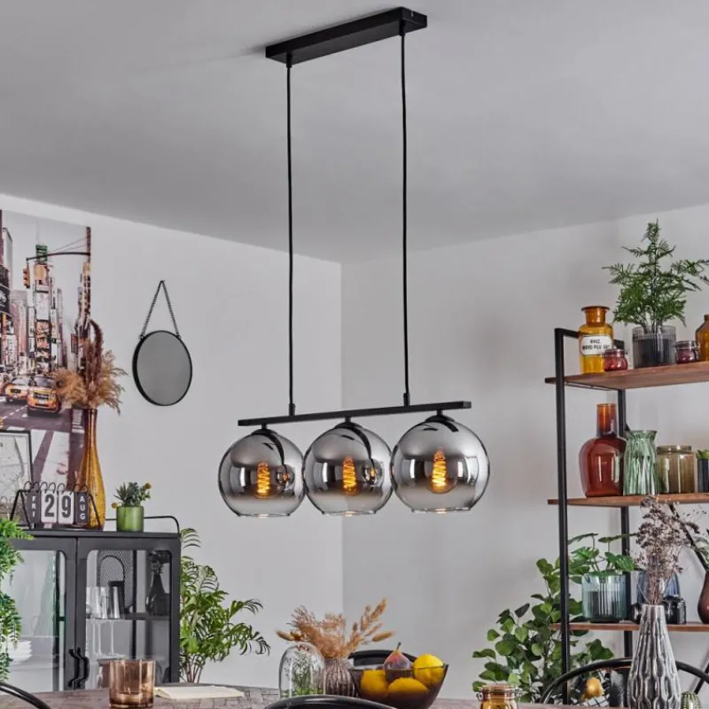 Suspension Verre Fumé-hofstein Suspension Verre 20 cm Koyoto Fumé, 3 lumières