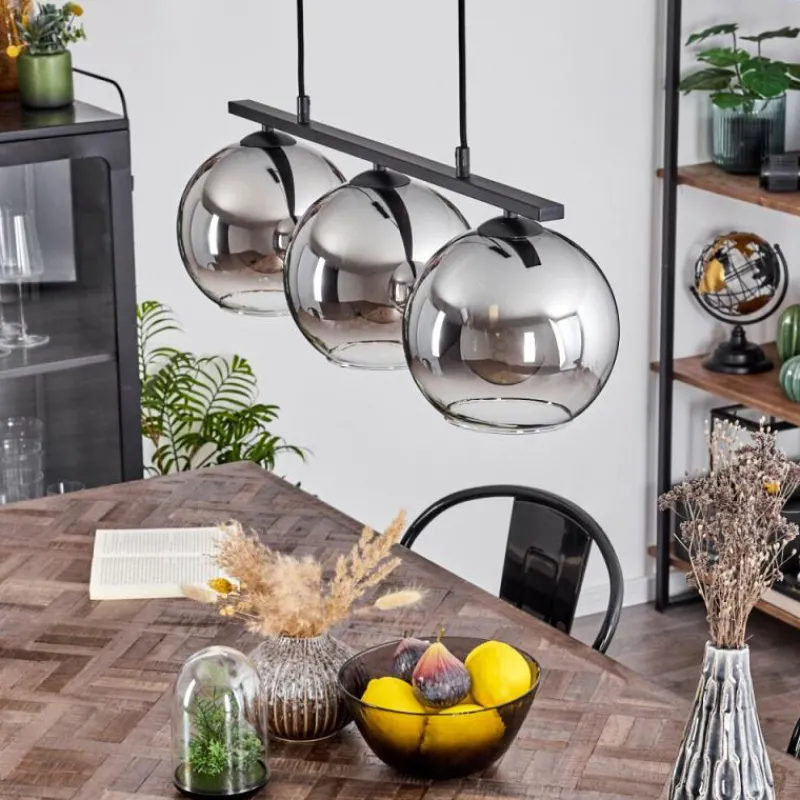 Suspension Verre Fumé-hofstein Suspension Verre 20 cm Koyoto Fumé, 3 lumières