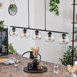 hofstein Suspension Verre 15 cm Koyoto Clair, 5 lumières