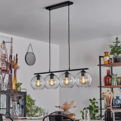 hofstein Suspension Verre 20 cm Koyoto Clair, 4 lumières