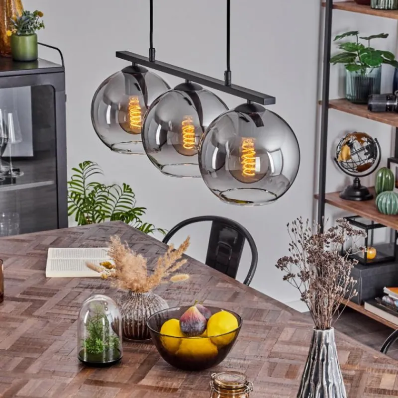 Suspension Verre Fumé-hofstein Suspension Verre 20 cm Koyoto Fumé, 3 lumières