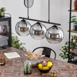 Suspension Verre Fumé-hofstein Suspension Verre 20 cm Koyoto Fumé, 3 lumières