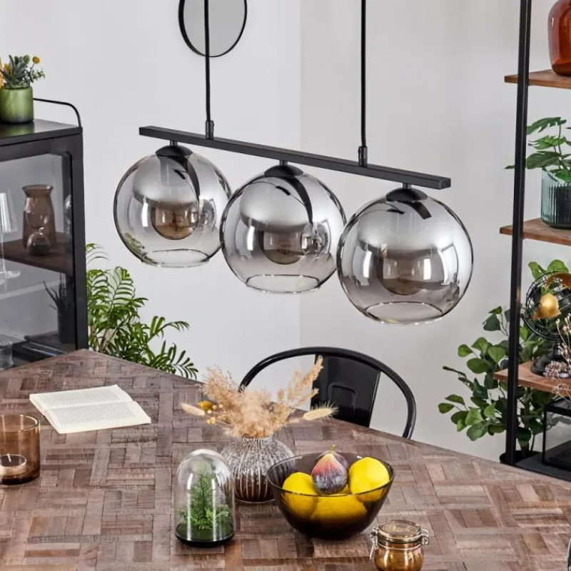 Suspension Verre Fumé-hofstein Suspension Verre 20 cm Koyoto Fumé, 3 lumières