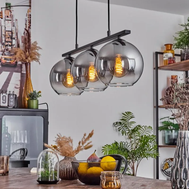 Suspension Verre Fumé-hofstein Suspension Verre 20 cm Koyoto Fumé, 3 lumières