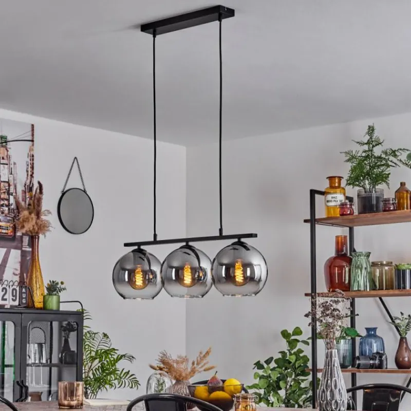 Suspension Verre Fumé-hofstein Suspension Verre 20 cm Koyoto Fumé, 3 lumières