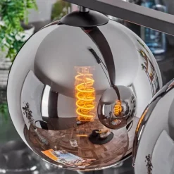 Suspension Verre Fumé-hofstein Suspension Verre 20 cm Koyoto Chrome, Fumé, 4 lumières