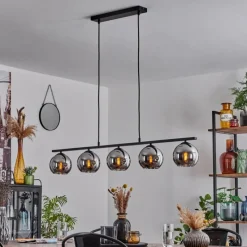 Suspension Verre Fumé-hofstein Suspension Verre 15 cm Koyoto Fumé, 5 lumières