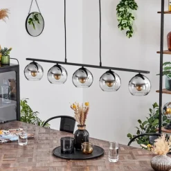 Suspension Verre Fumé-hofstein Suspension Verre 15 cm Koyoto Fumé, 5 lumières