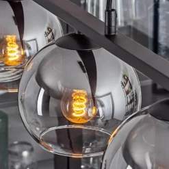 Suspension Verre Fumé-hofstein Suspension Verre 15 cm Koyoto Fumé, 5 lumières