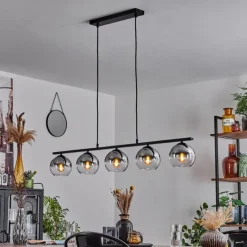 Suspension Verre Fumé-hofstein Suspension Verre 15 cm Koyoto Fumé, 5 lumières