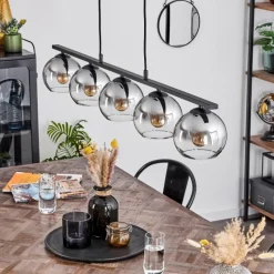 Suspension Verre Fumé-hofstein Suspension Verre 15 cm Koyoto Fumé, 5 lumières