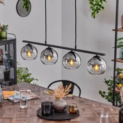 Suspension Verre Fumé-hofstein Suspension Verre 15 cm Koyoto Fumé, 4 lumières