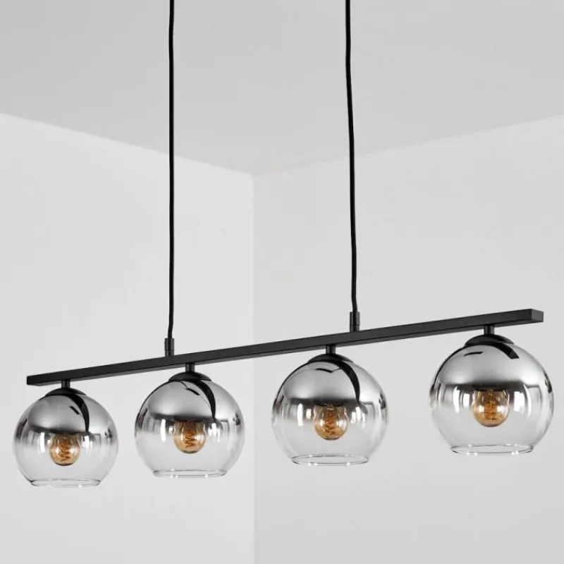 Suspension Verre Fumé-hofstein Suspension Verre 15 cm Koyoto Fumé, 4 lumières