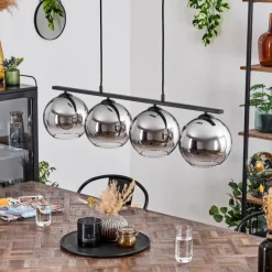 Suspension Verre Fumé-hofstein Suspension Verre 20 cm Koyoto Fumé, 4 lumières