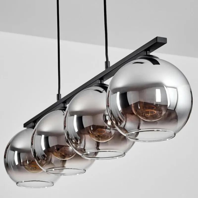 Suspension Verre Fumé-hofstein Suspension Verre 20 cm Koyoto Fumé, 4 lumières