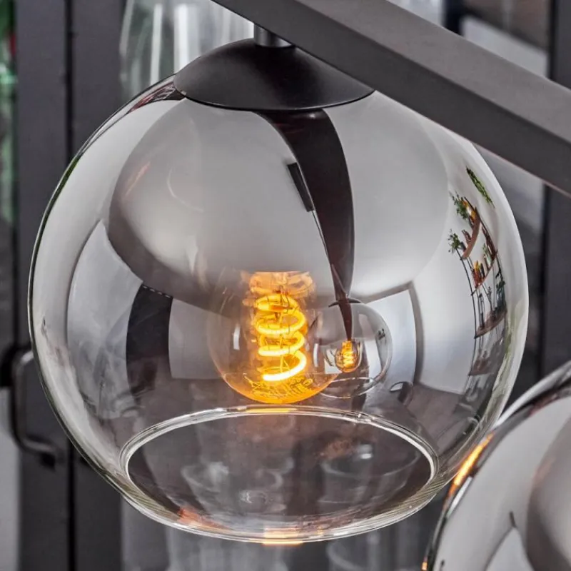 Suspension Verre Fumé-hofstein Suspension Verre 15 cm Koyoto Fumé, 4 lumières