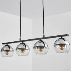 Suspension Verre Fumé-hofstein Suspension Verre 15 cm Koyoto Fumé, 4 lumières