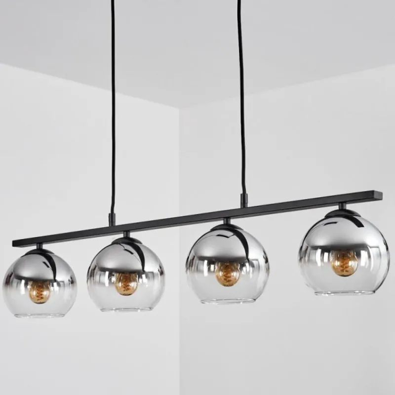 Suspension Verre Fumé-hofstein Suspension Verre 15 cm Koyoto Fumé, 4 lumières