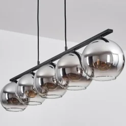 Suspension Verre Fumé-hofstein Suspension Verre 20 cm Koyoto Fumé, 5 lumières