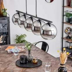 Suspension Verre Fumé-hofstein Suspension Verre 20 cm Koyoto Fumé, 5 lumières