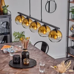 hofstein Suspension Verre 15 cm Koyoto, 5 lumières