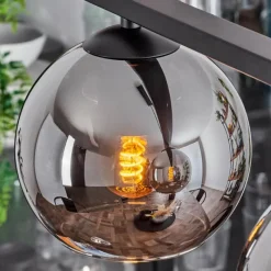 Suspension Verre Fumé-hofstein Suspension Verre 15 cm Koyoto Chrome, Fumé, 4 lumières