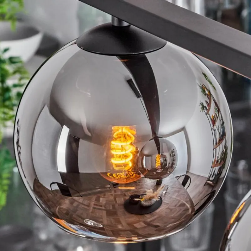 Suspension Verre Fumé-hofstein Suspension Verre 15 cm Koyoto Chrome, Fumé, 4 lumières